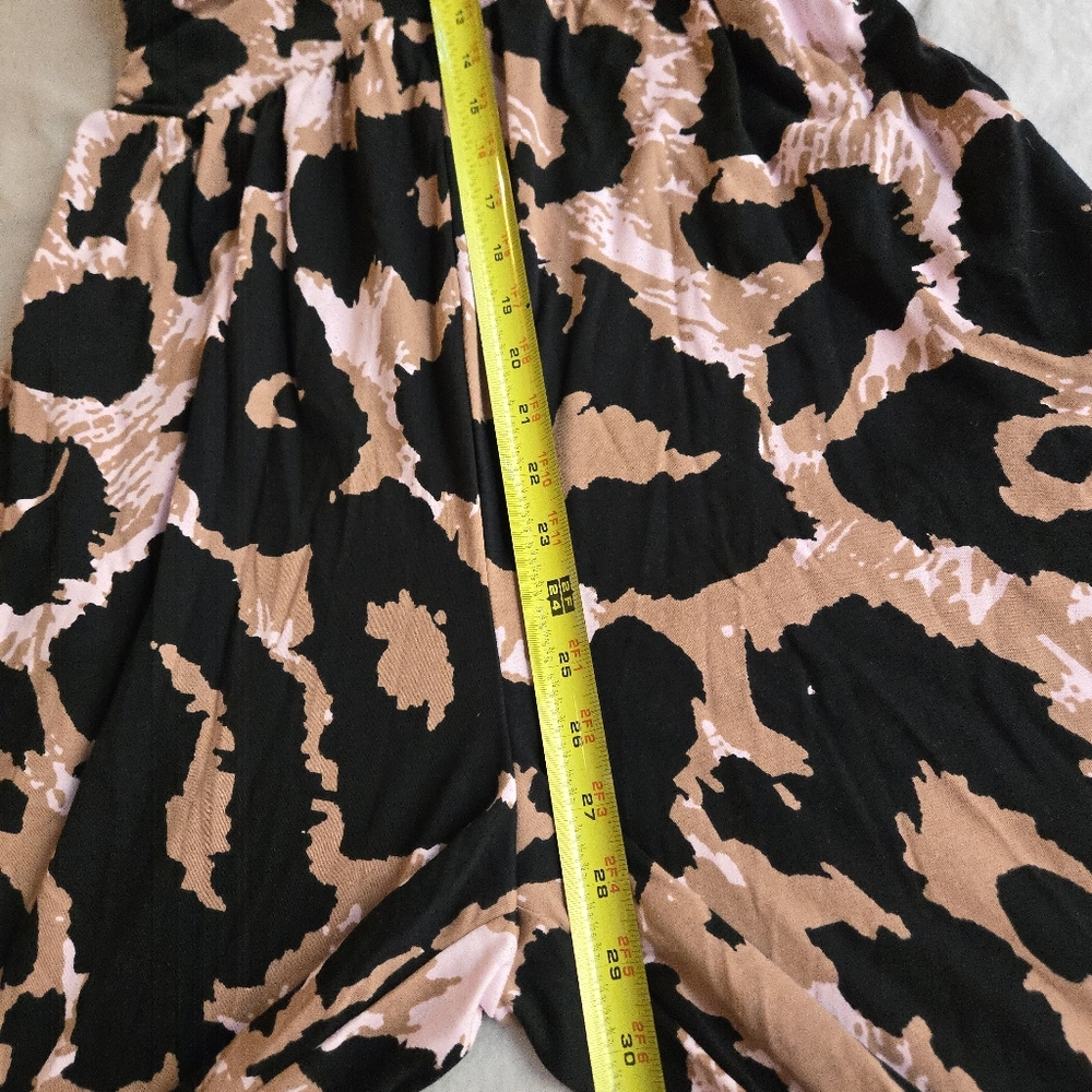 Diane Von Furstenberg x Target Leopard Plunge Halter Neck Wide Leg Jumpsuit - Picture 6 of 11